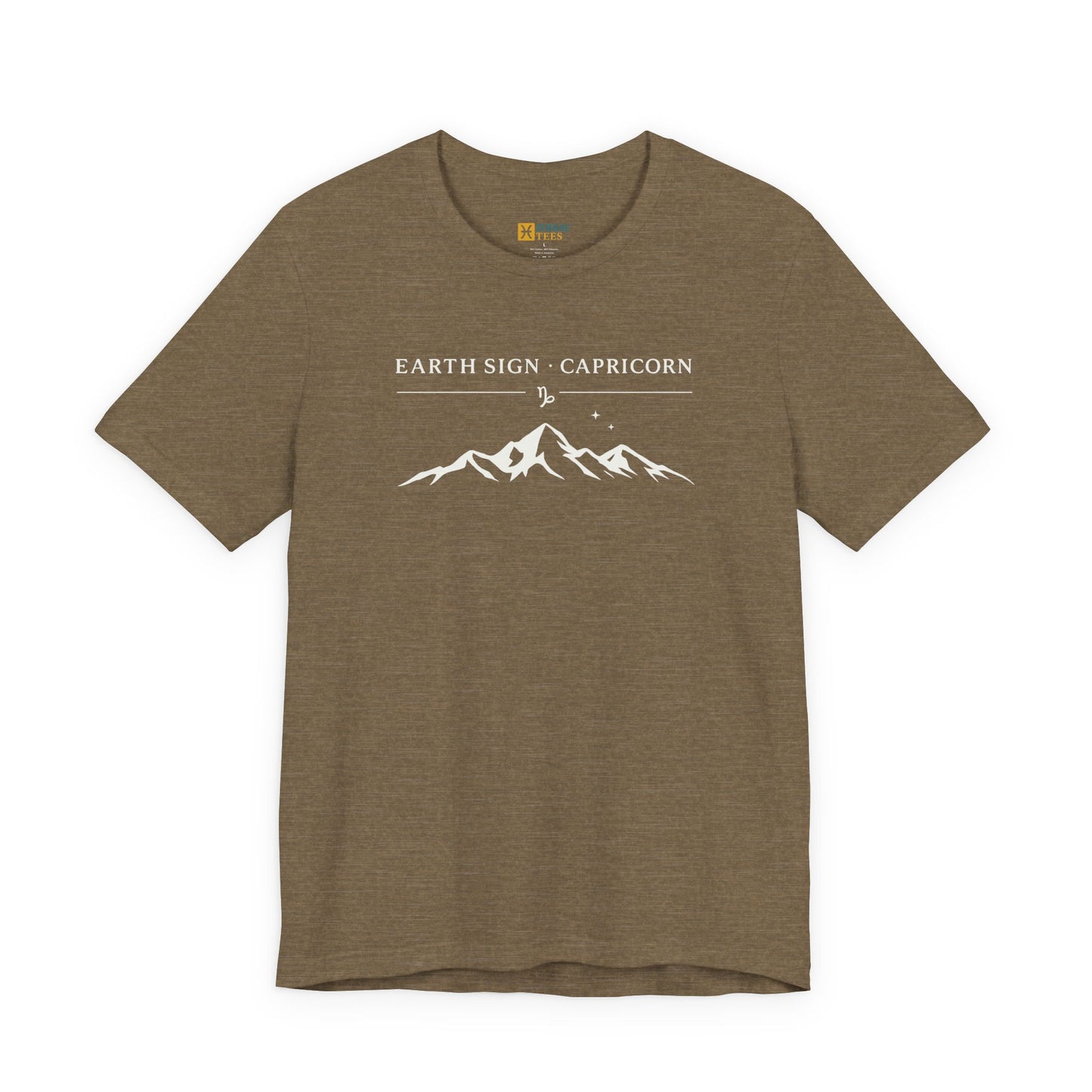 Capricorn Earth Sign T-Shirt – Minimal Mountain Astrology Tee