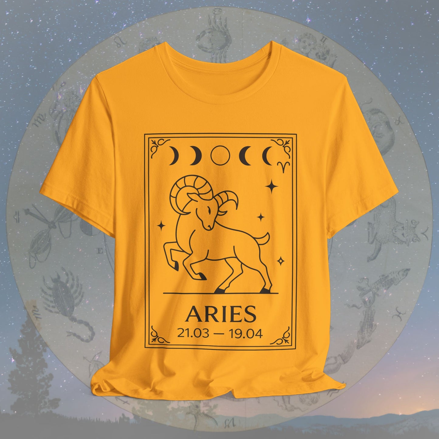 Minimalist Aries Zodiac T-Shirt