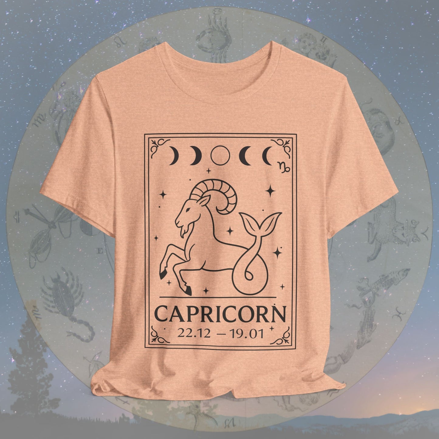 Minimalist Capricorn Zodiac T-Shirt