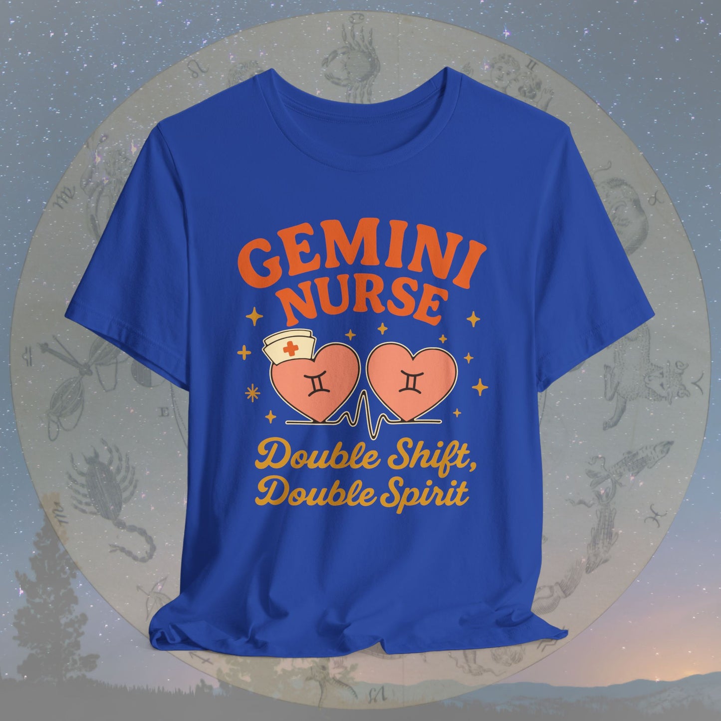 Double Shift, Double Spirit Gemini Nurse T-Shirt
