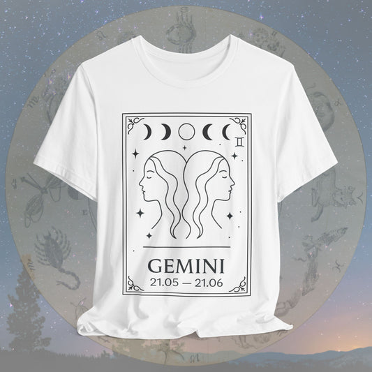 Minimalist Gemini Zodiac T-Shirt