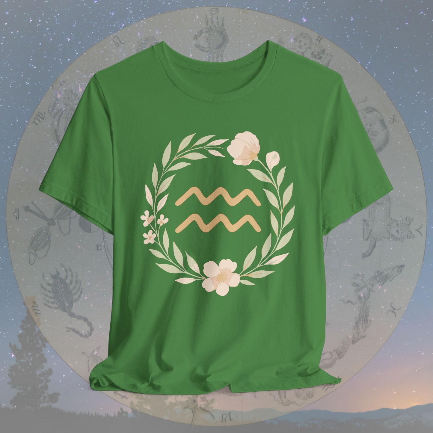 Free-Spirited Flowing Heart Aquarius T-Shirt
