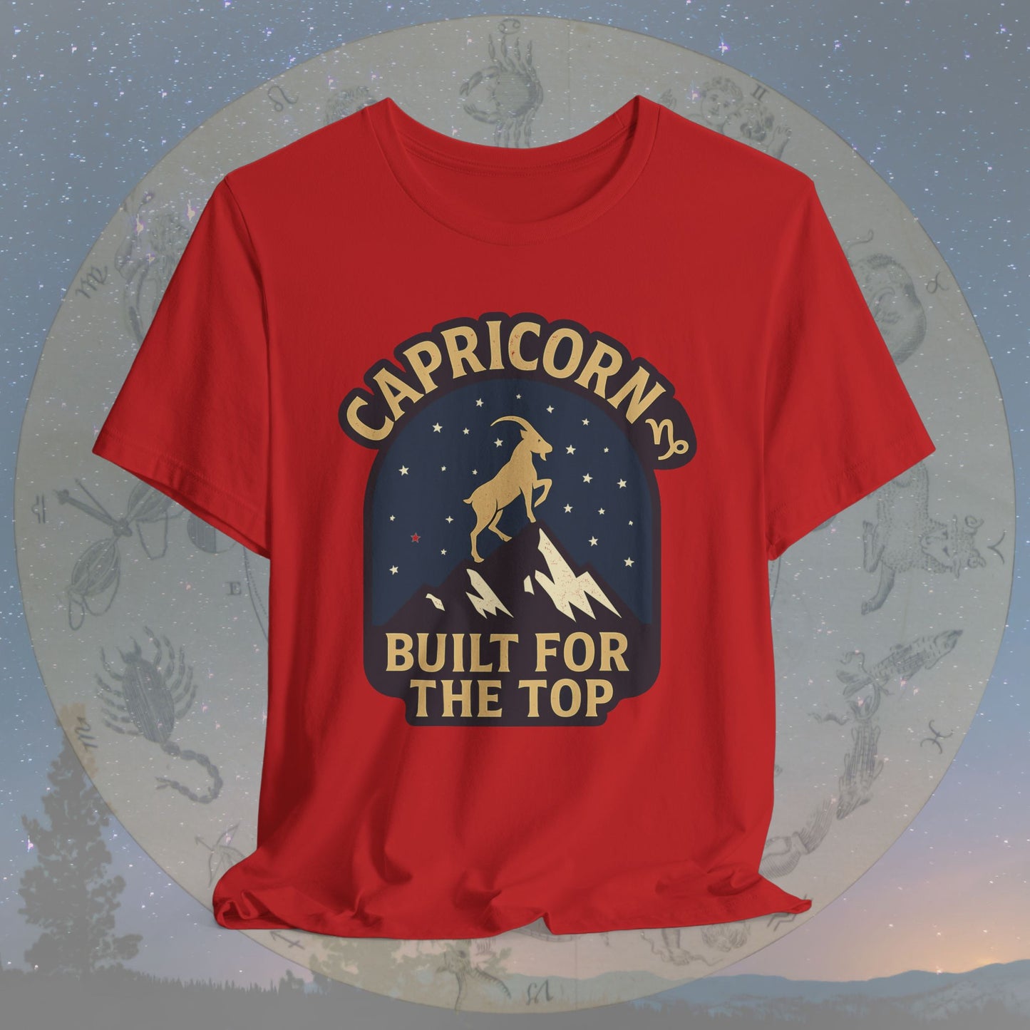 Capricorn Built for the Top Zodiac Sign T-Shirt