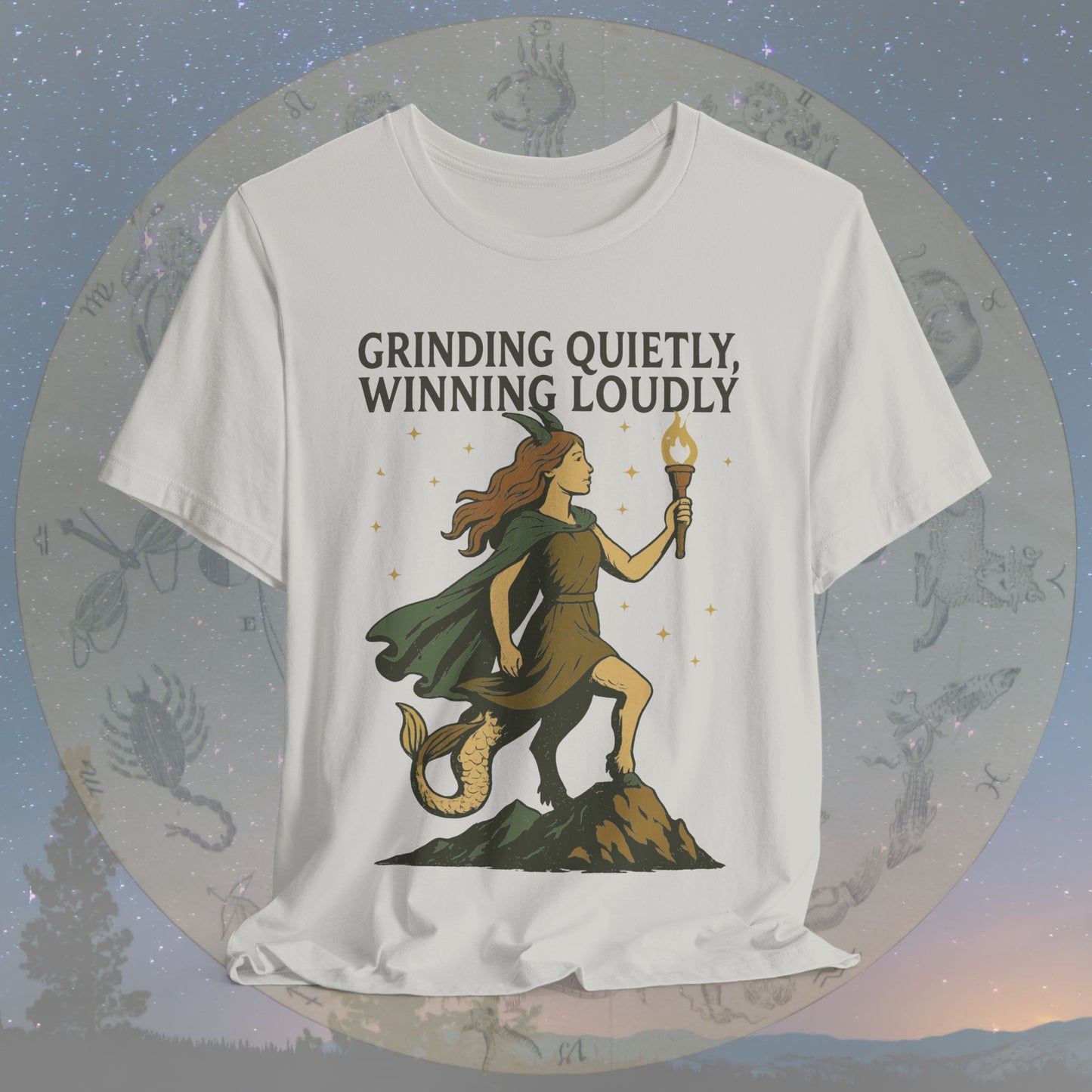 Ambitious Capricorn Grinding Quietly Winning Loudly T-Shirt
