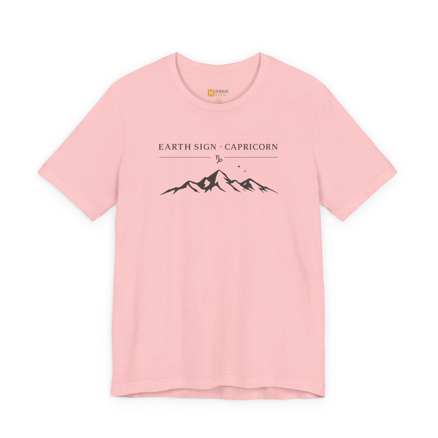 Capricorn Earth Sign T-Shirt – Minimal Mountain Astrology Tee