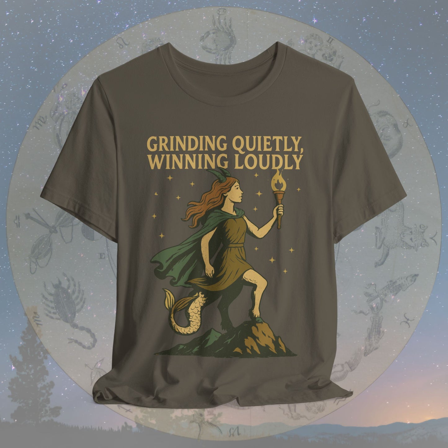 Ambitious Capricorn Grinding Quietly Winning Loudly T-Shirt
