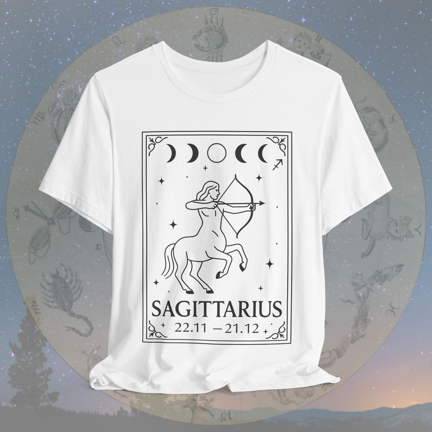 Minimalist Sagittarius Zodiac T-Shirt
