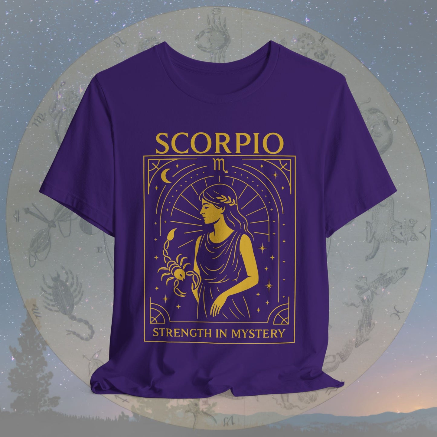 Mysterious Strength in Mystery Scorpio T-Shirt