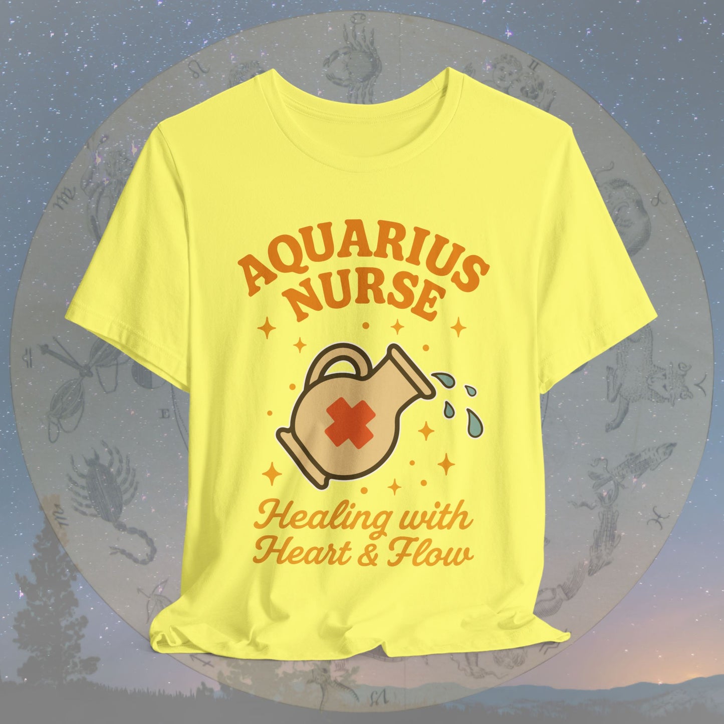 Healing with Heart & Flow Aquarius Nurse T-Shirt