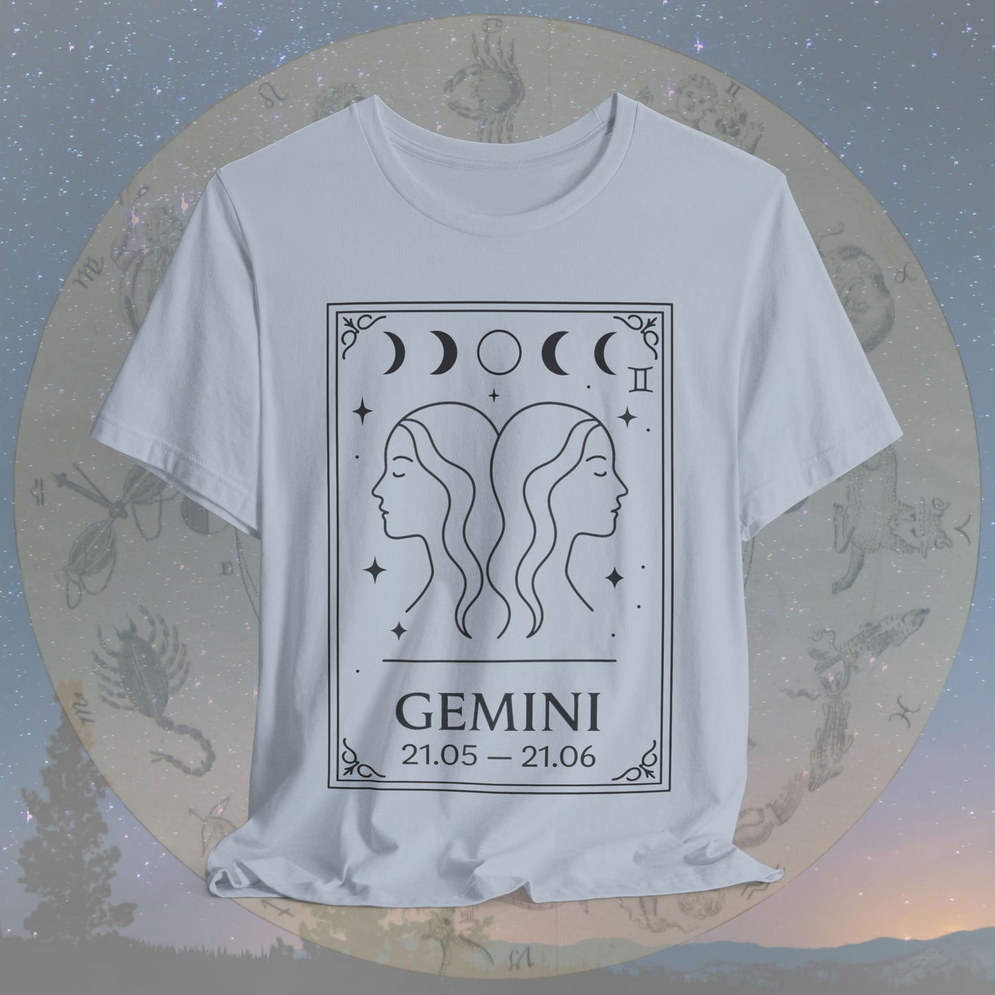 Minimalist Gemini Zodiac T-Shirt