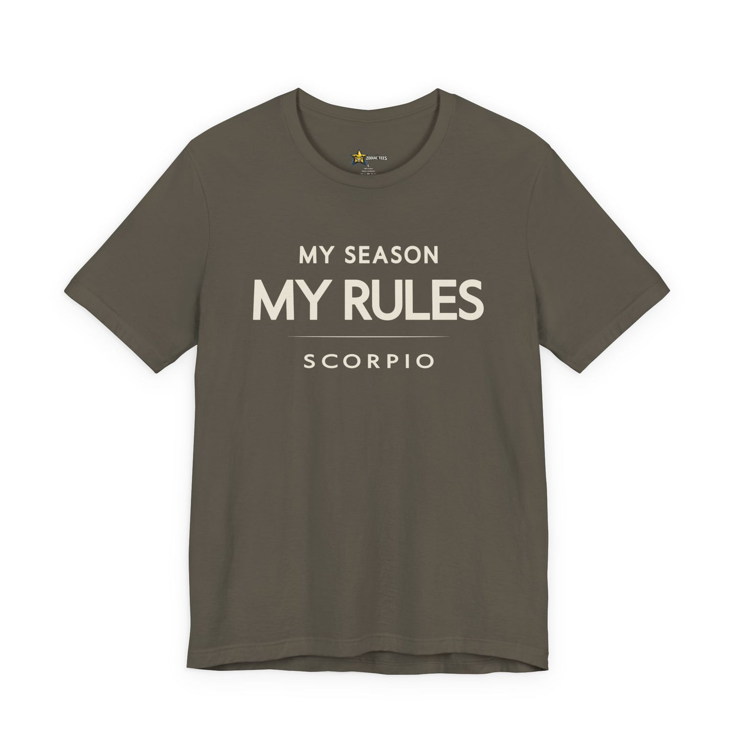 Scorpio Bold Zodiac T-Shirt – My Season My Rules Tee