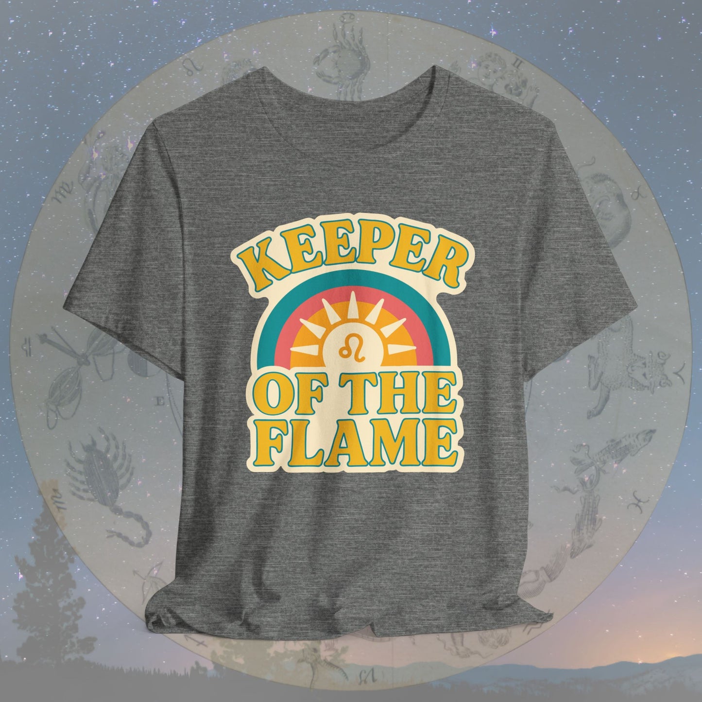Keeper of the Flame – Zodiac Couple Leo T-Shirt