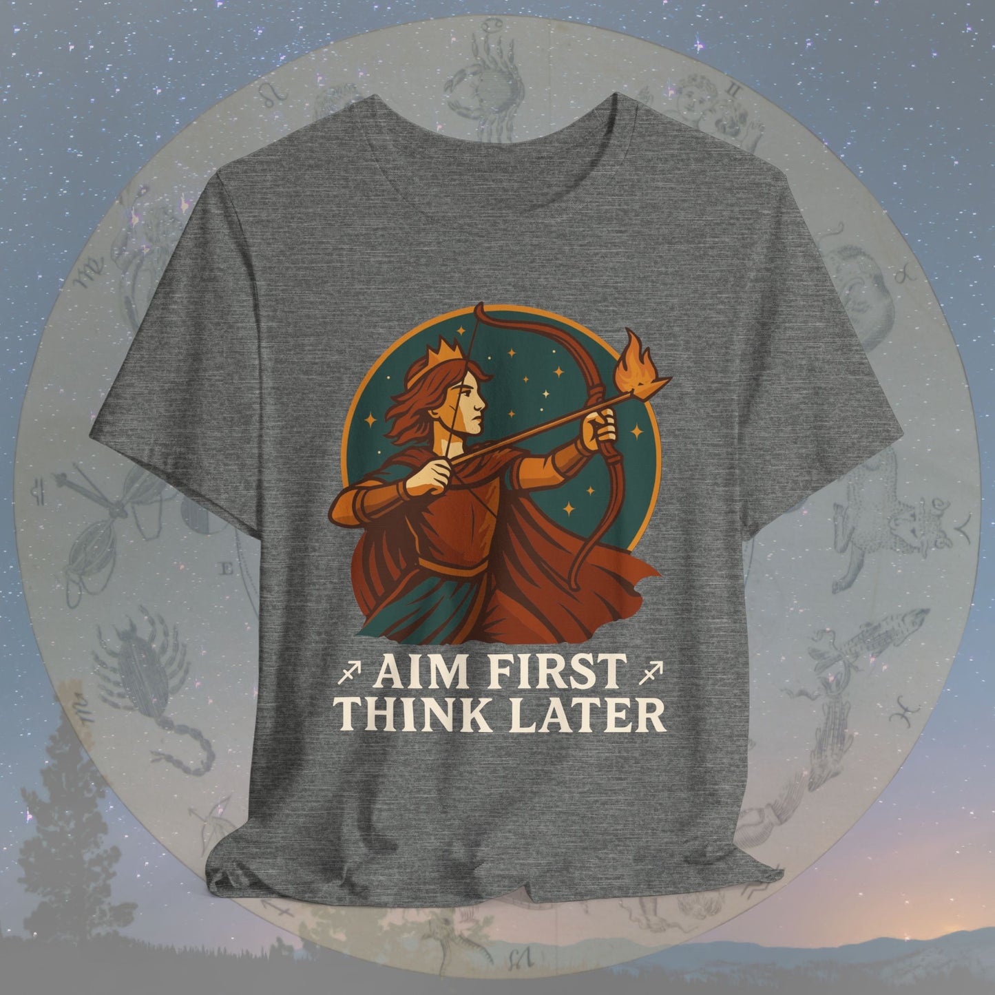 Adventurous Sagittarius Aim First Think Later T-Shirt