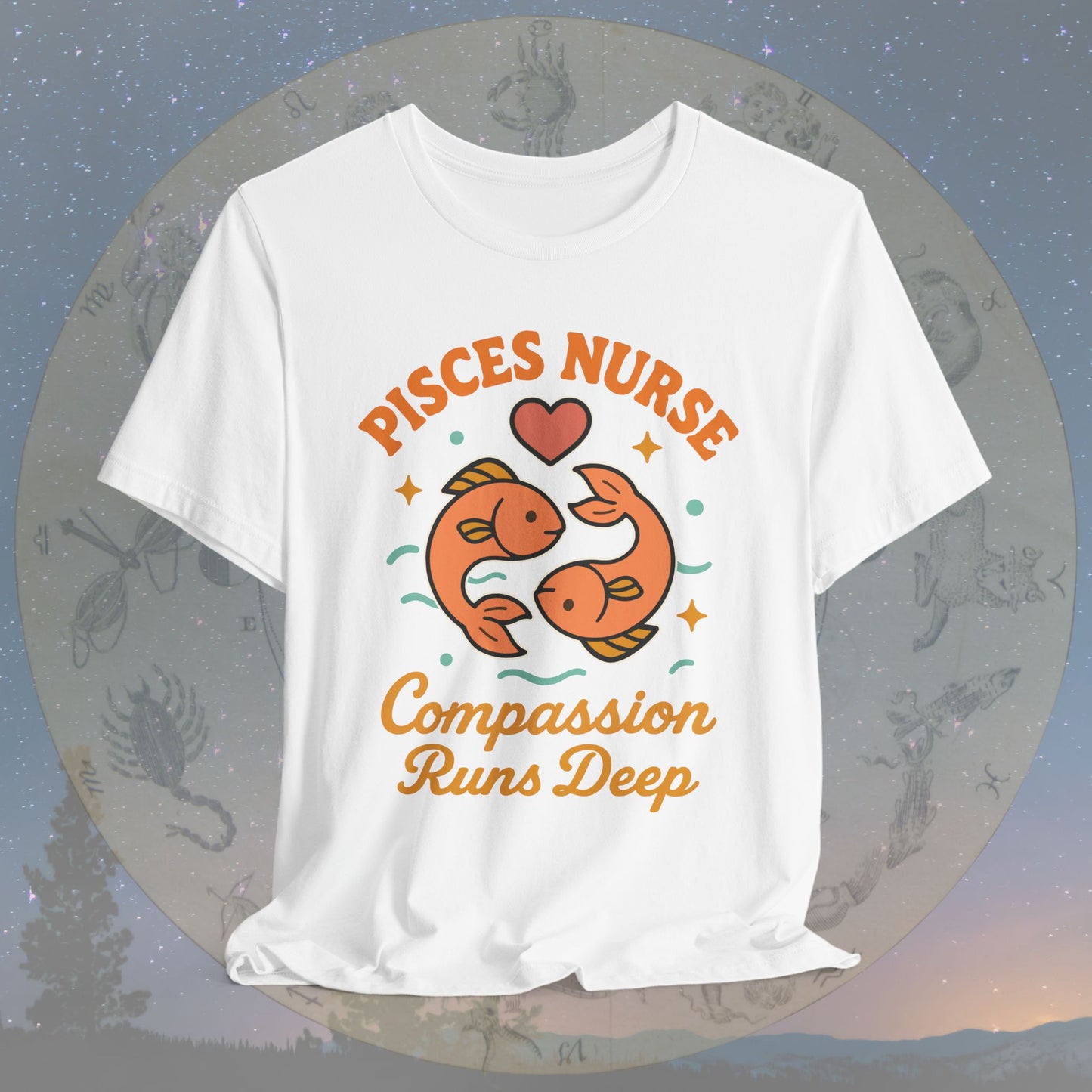 Compassion Runs Deep Pisces Nurse T-Shirt