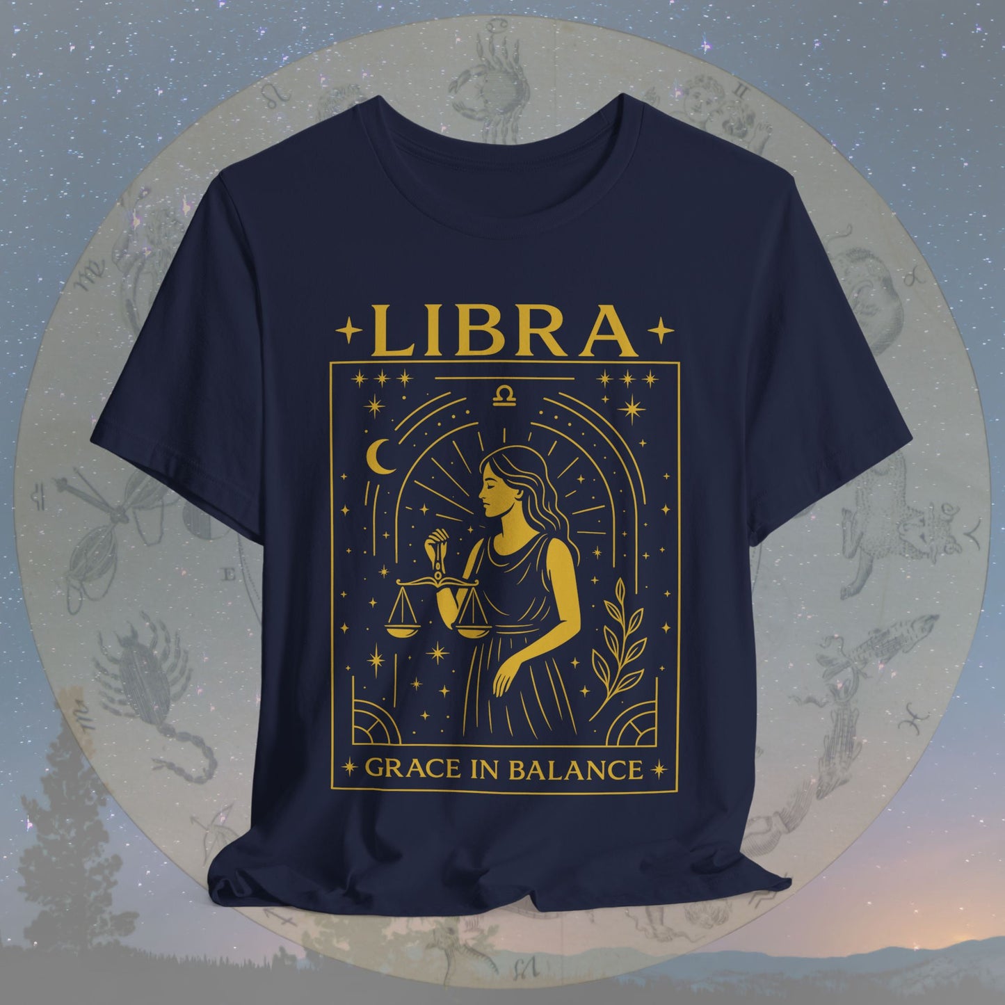 Elegant Grace in Balance Libra T-Shirt