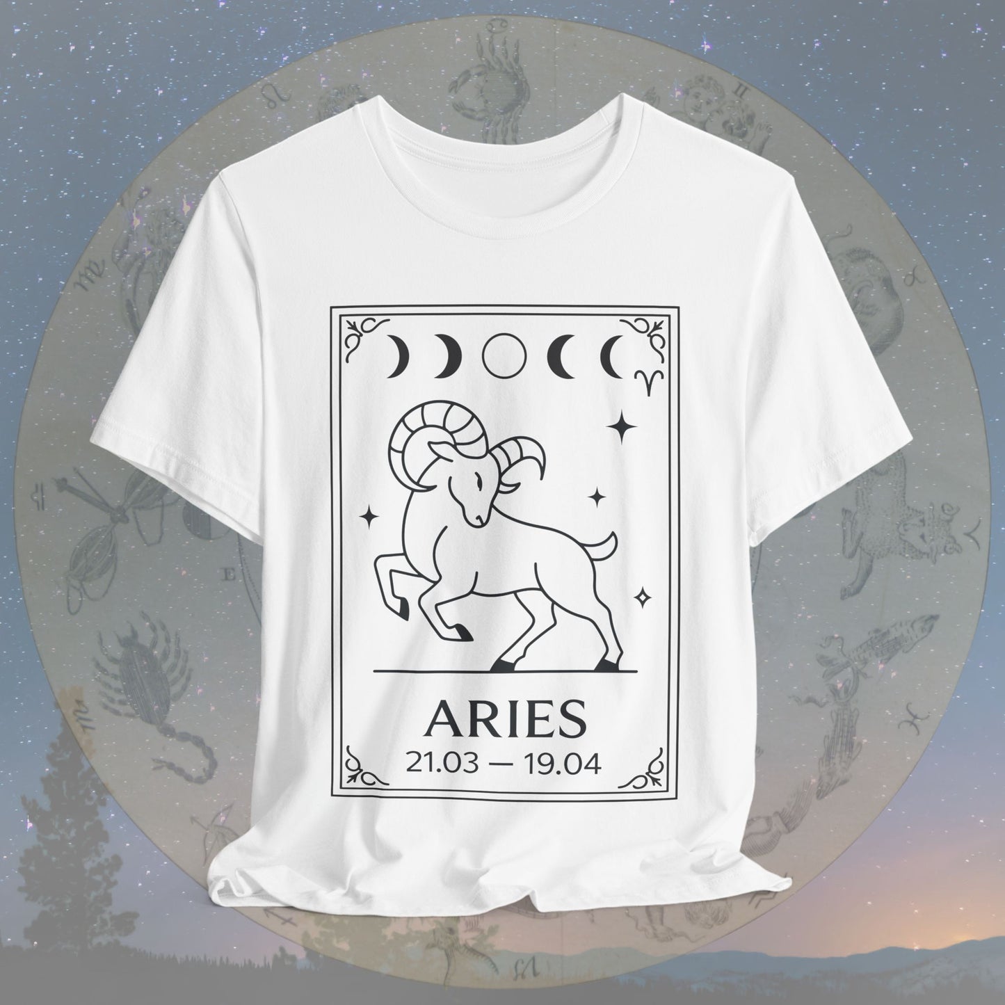 Minimalist Aries Zodiac T-Shirt
