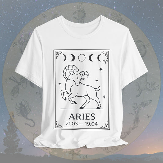 Minimalist Aries Zodiac T-Shirt