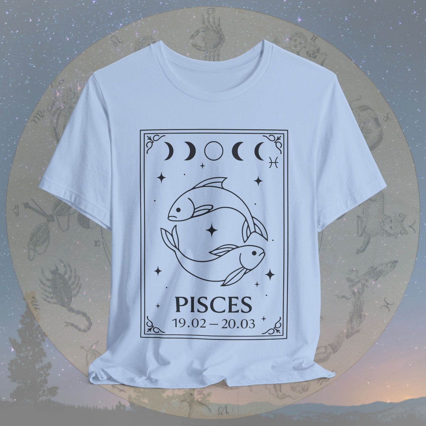 Minimalist Pisces Zodiac T-Shirt