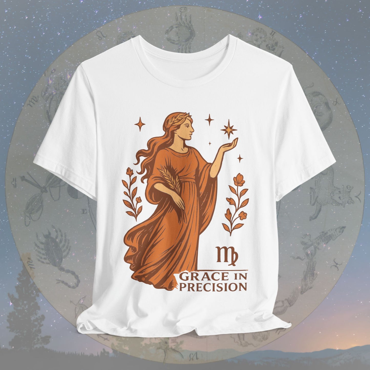 Elegant Grace in Precision Virgo T-Shirt