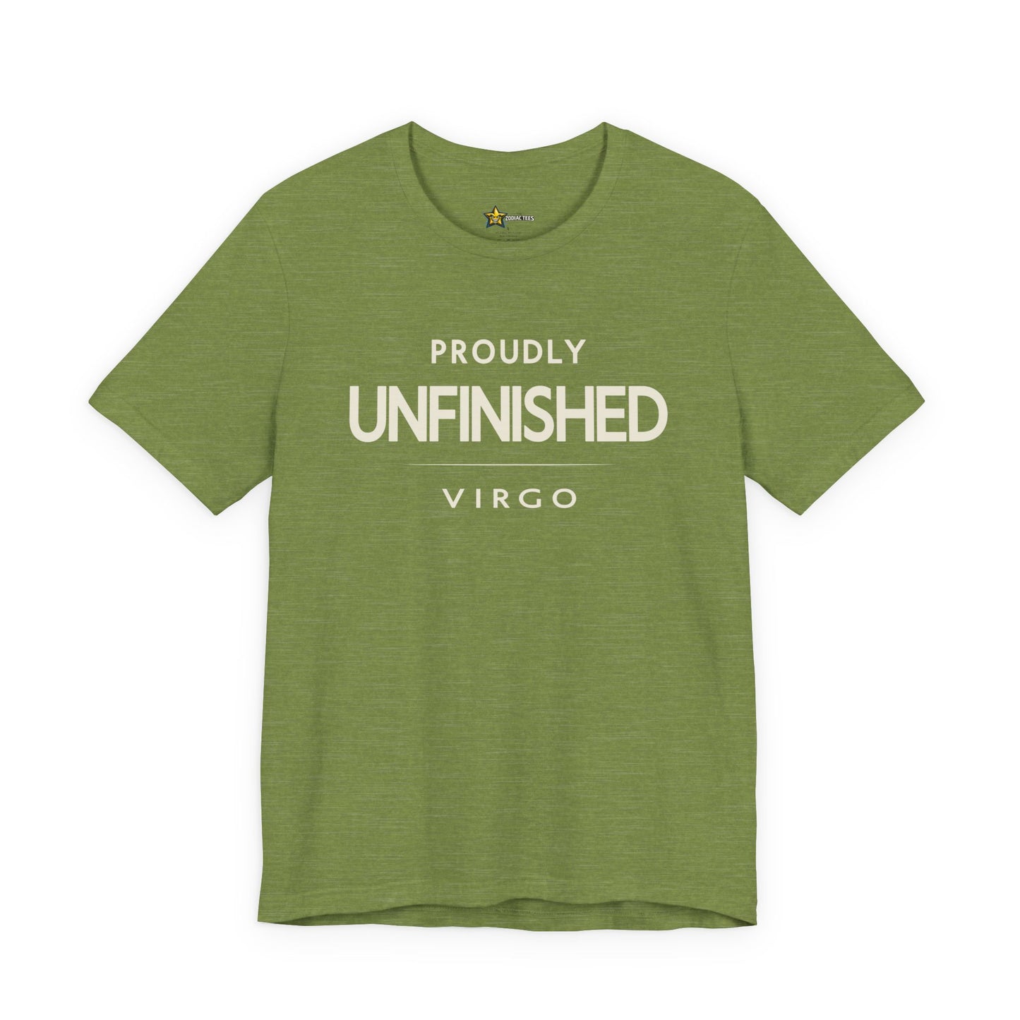 Virgo Minimal Zodiac T-Shirt – Proudly Unfinished Mindset Tee