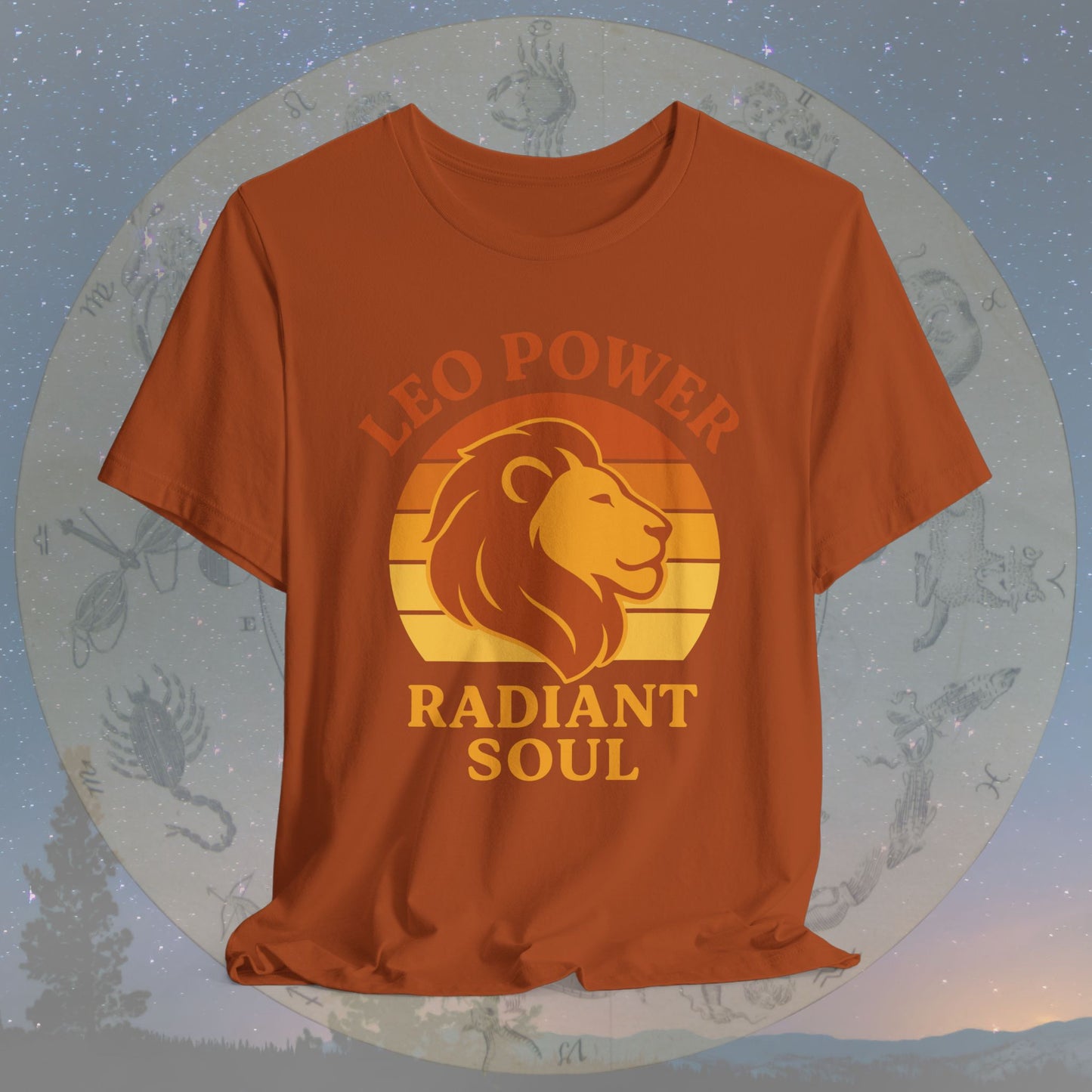 Retro Sunset Radiant Leo Power T-Shirt