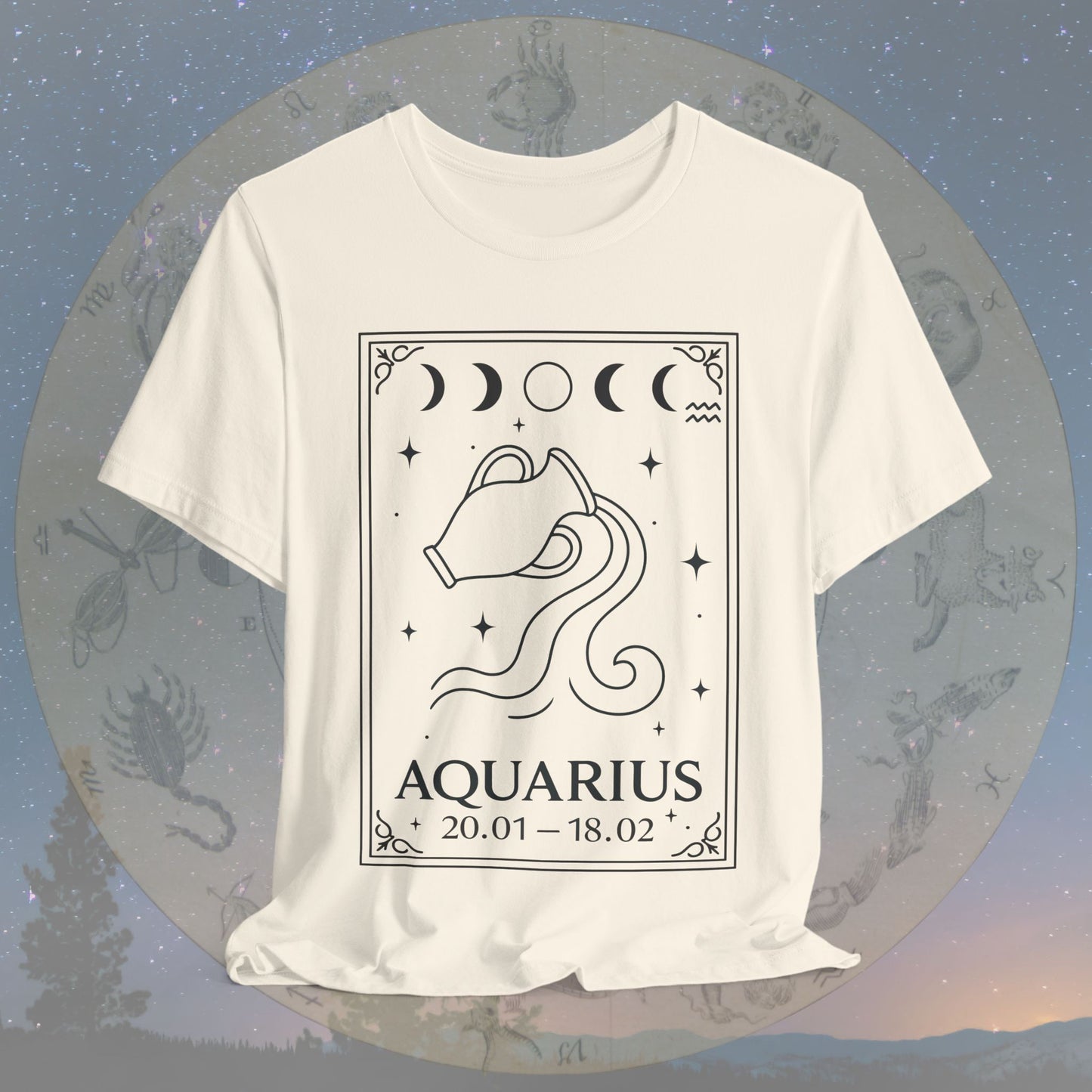 Minimalist Aquarius Zodiac T-Shirt