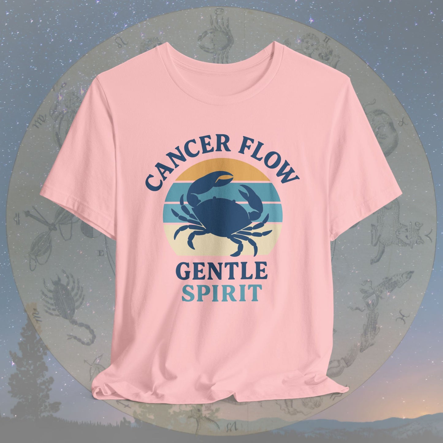 Retro Sunset Gentle Cancer Flow T-Shirt