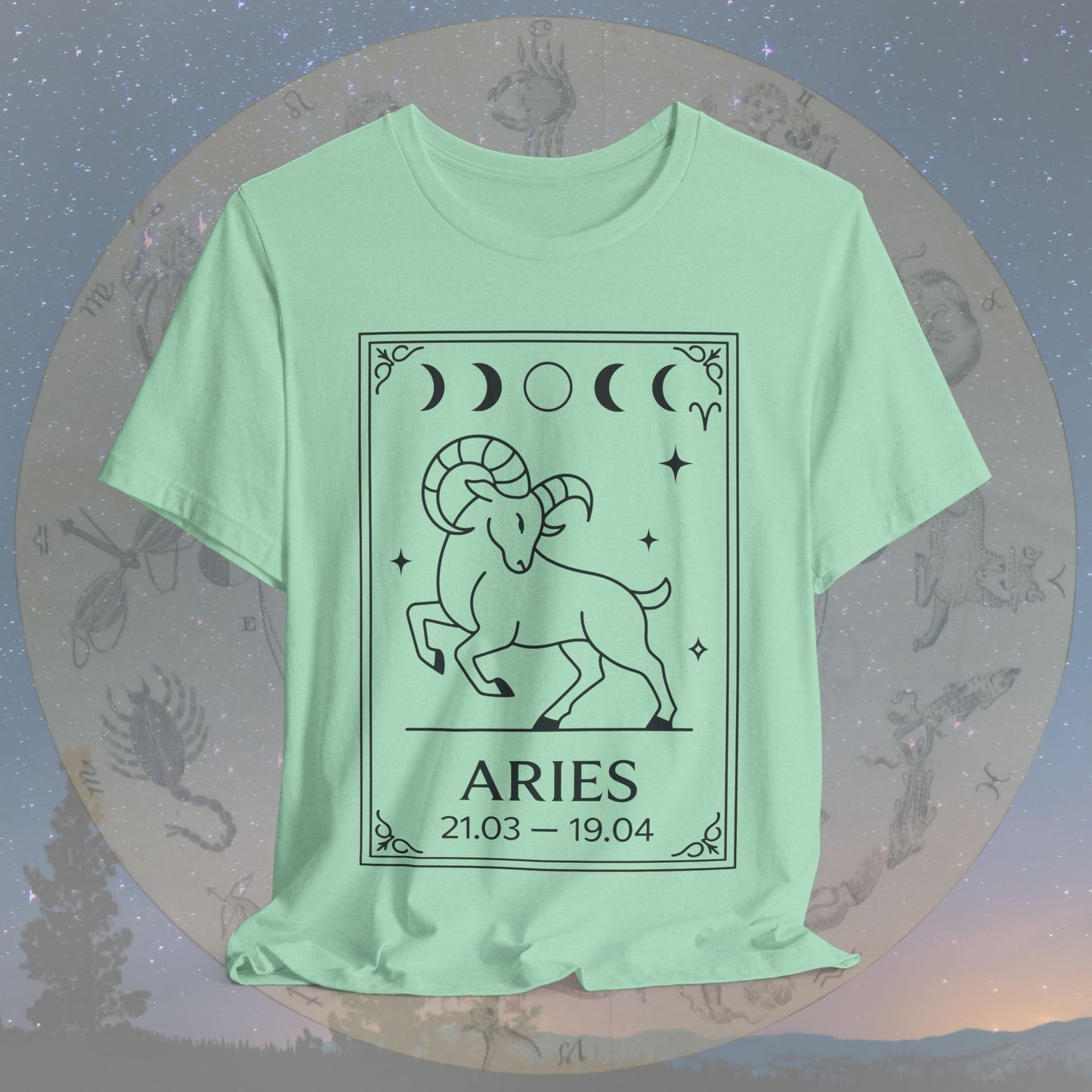 Minimalist Aries Zodiac T-Shirt