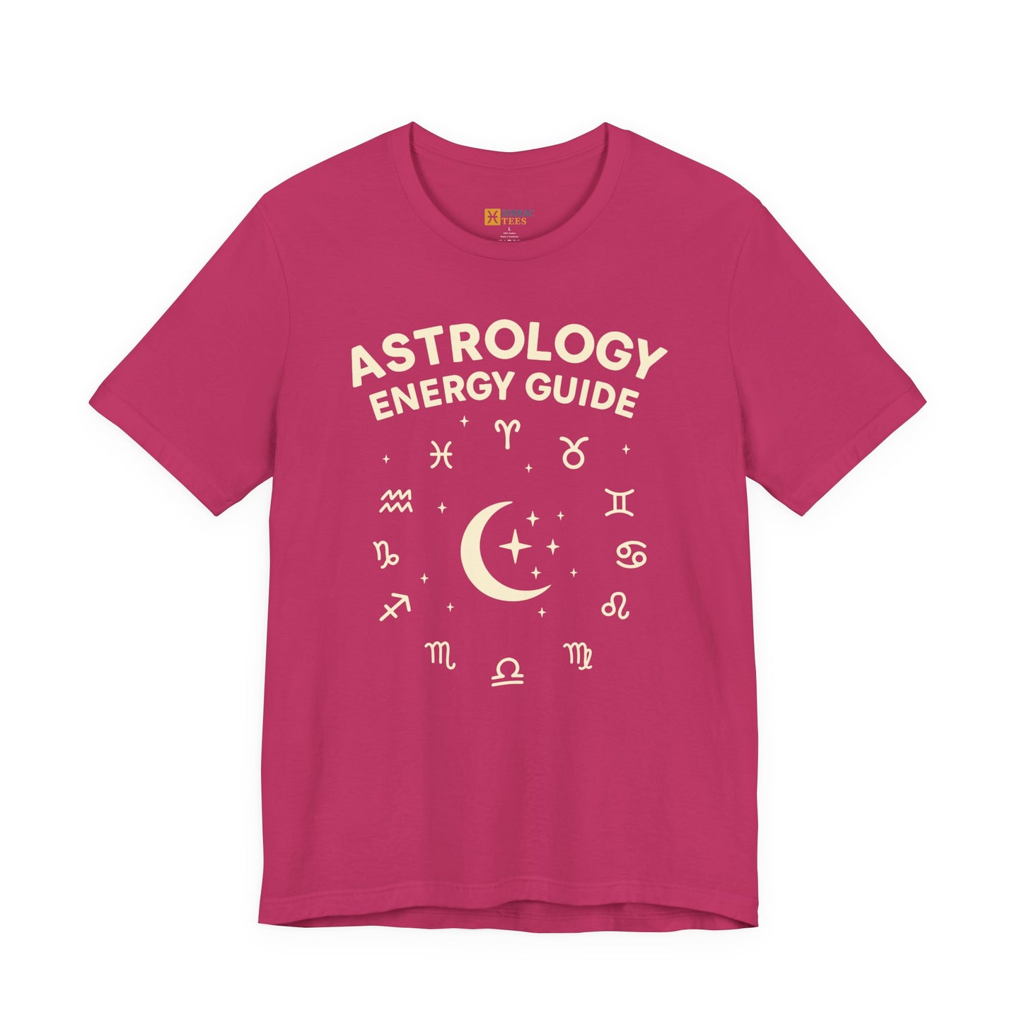 Astrology Energy Guide T-Shirt – Zodiac Signs & Moon Design