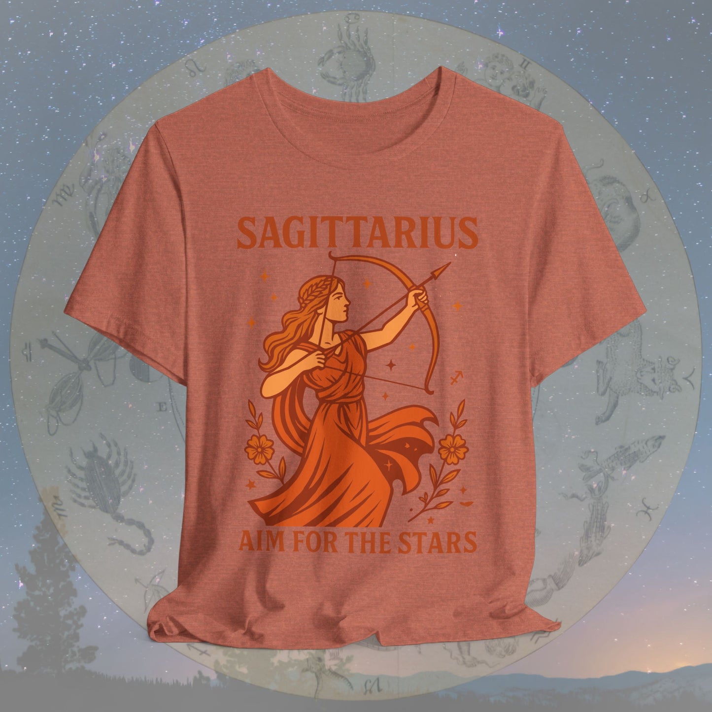 Adventurous Aim for the Stars Sagittarius T-Shirt