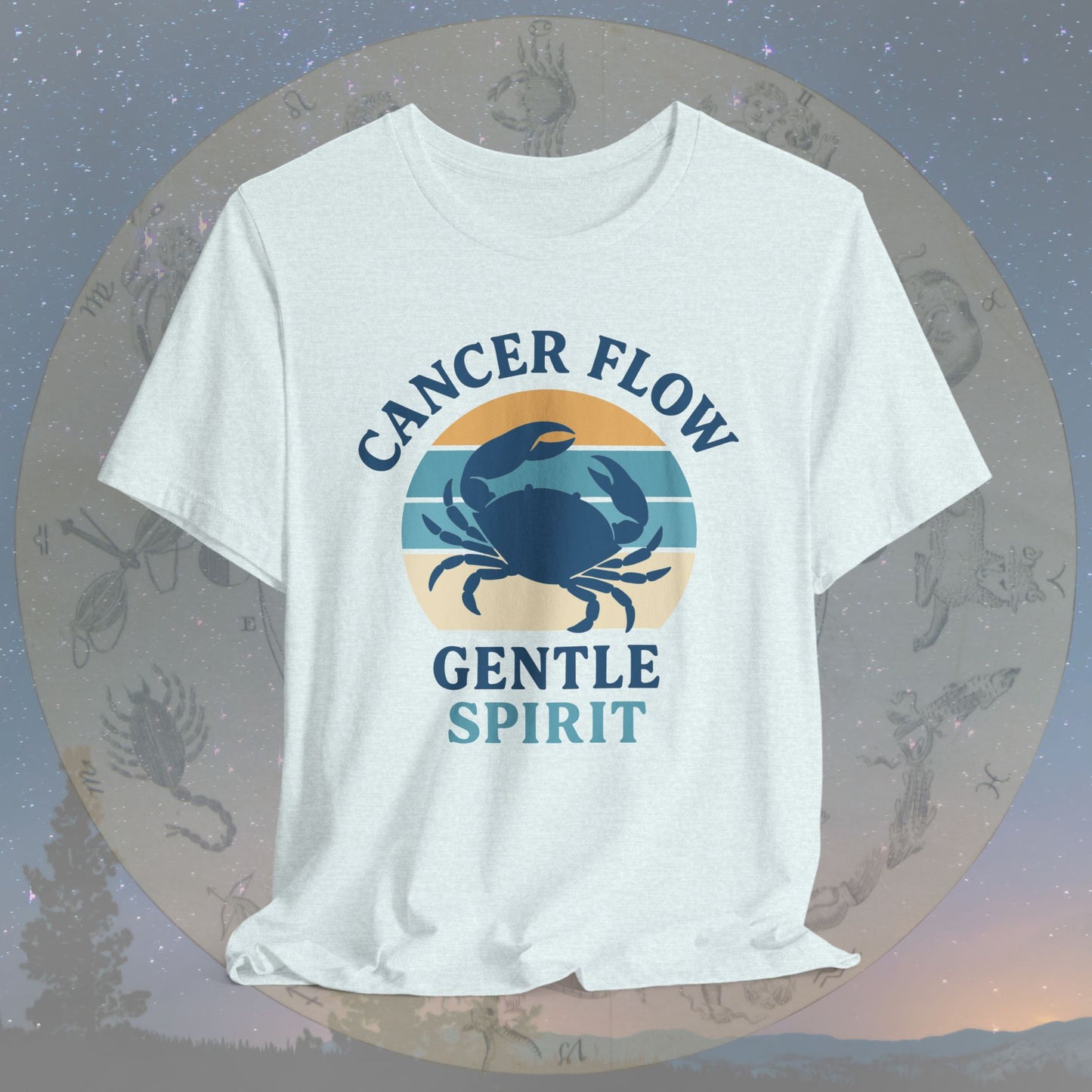 Retro Sunset Gentle Cancer Flow T-Shirt