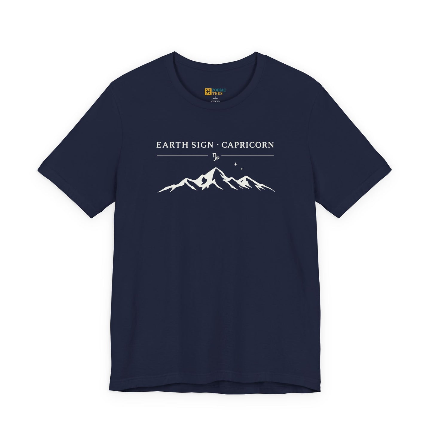 Capricorn Earth Sign T-Shirt – Minimal Mountain Astrology Tee