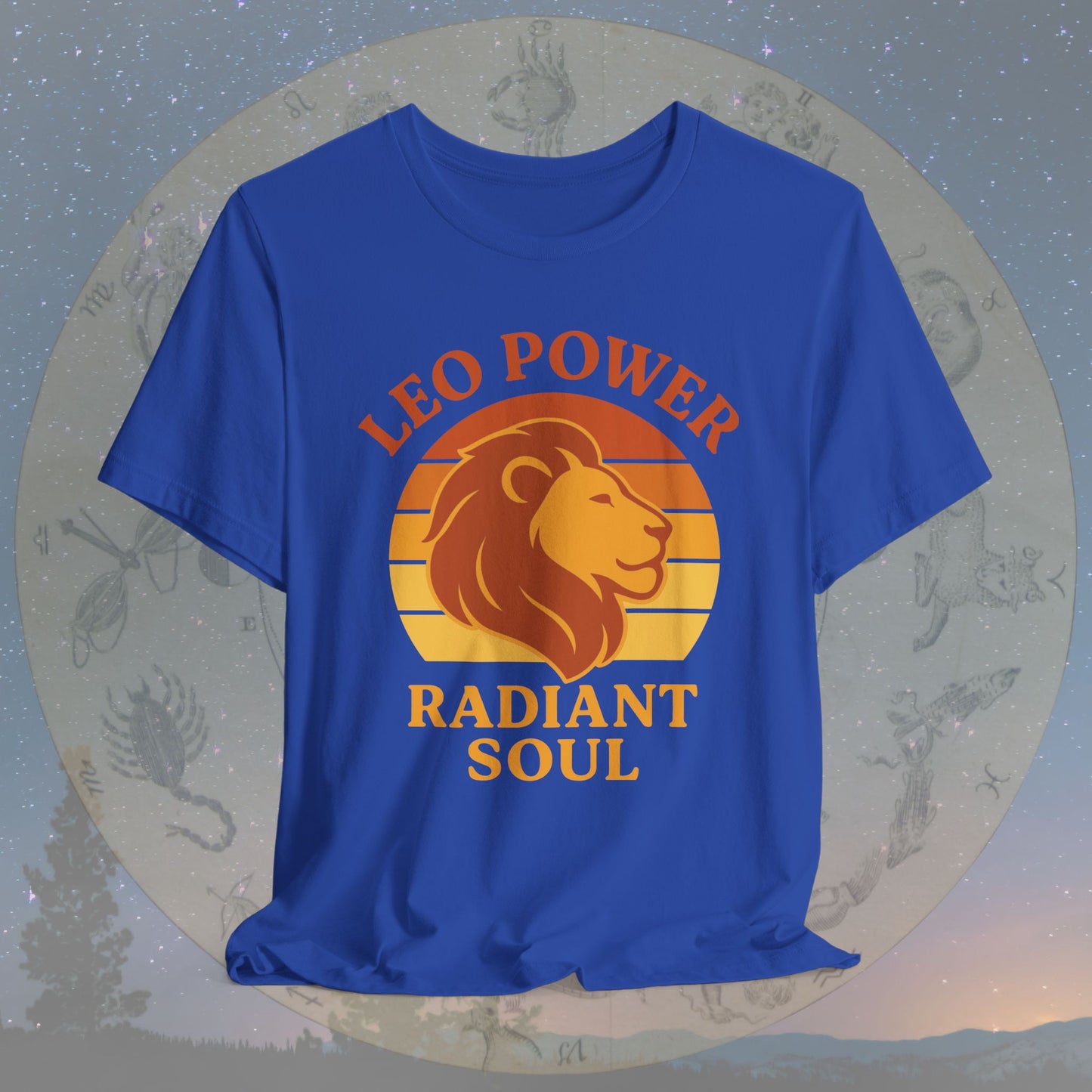 Retro Sunset Radiant Leo Power T-Shirt