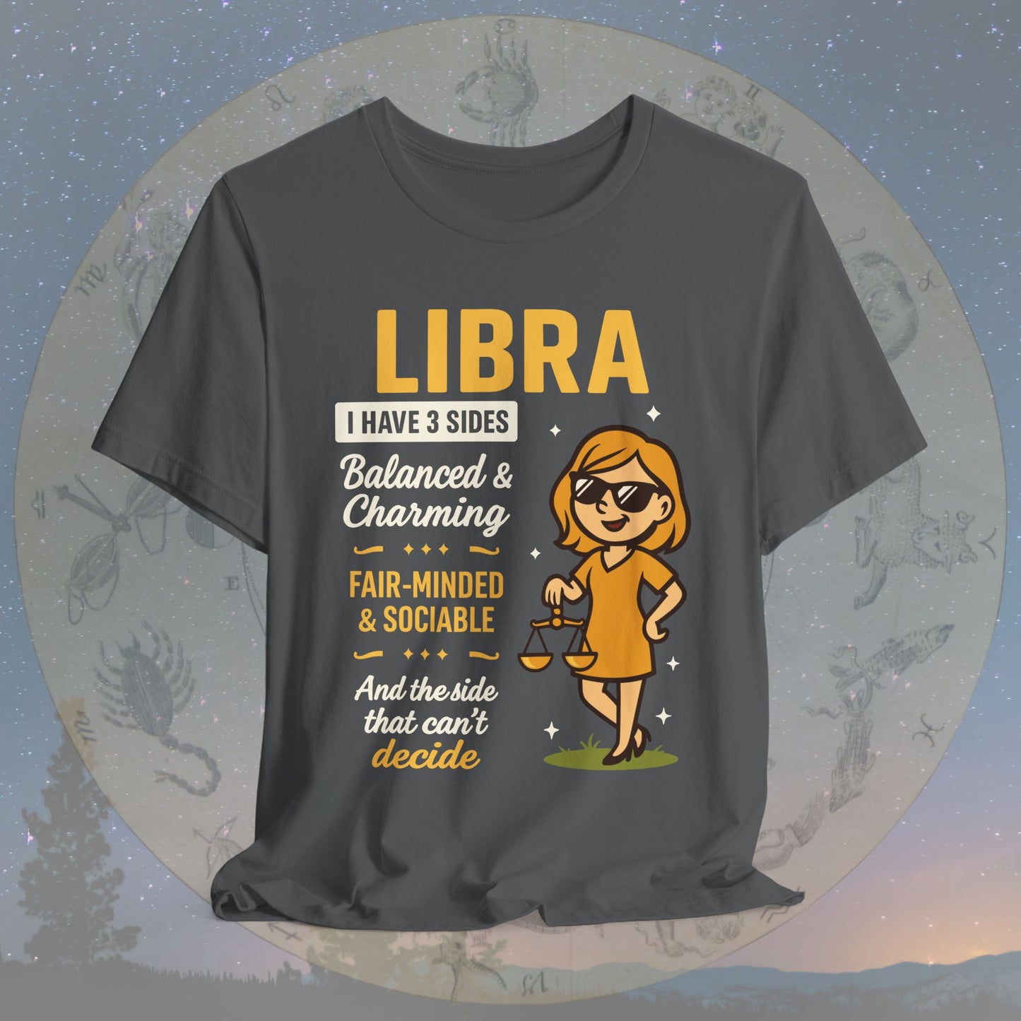I Have 3 Sides – Charming Balance Libra T-Shirt