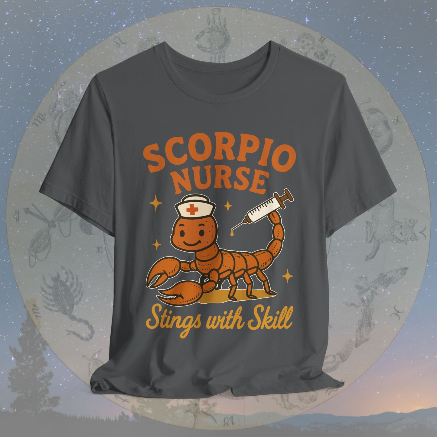 Stings with Skill Scorpio Nurse T-Shirt