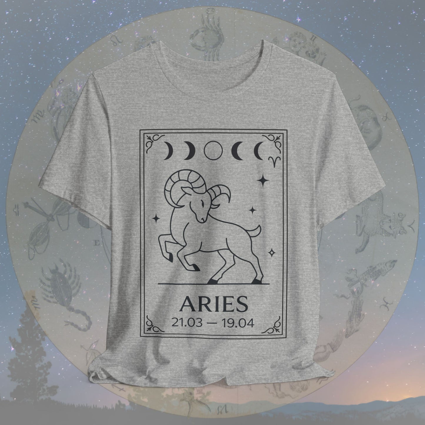 Minimalist Aries Zodiac T-Shirt