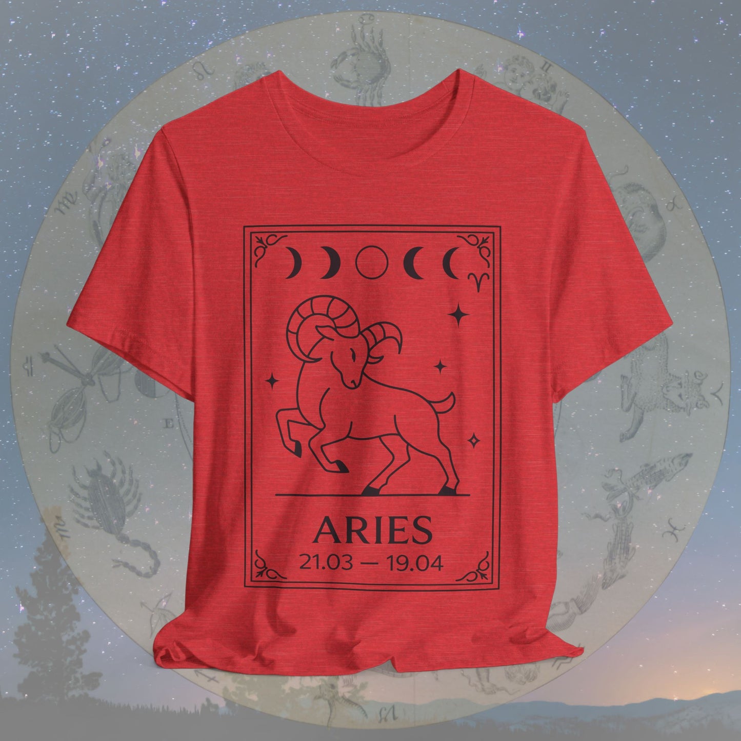 Minimalist Aries Zodiac T-Shirt