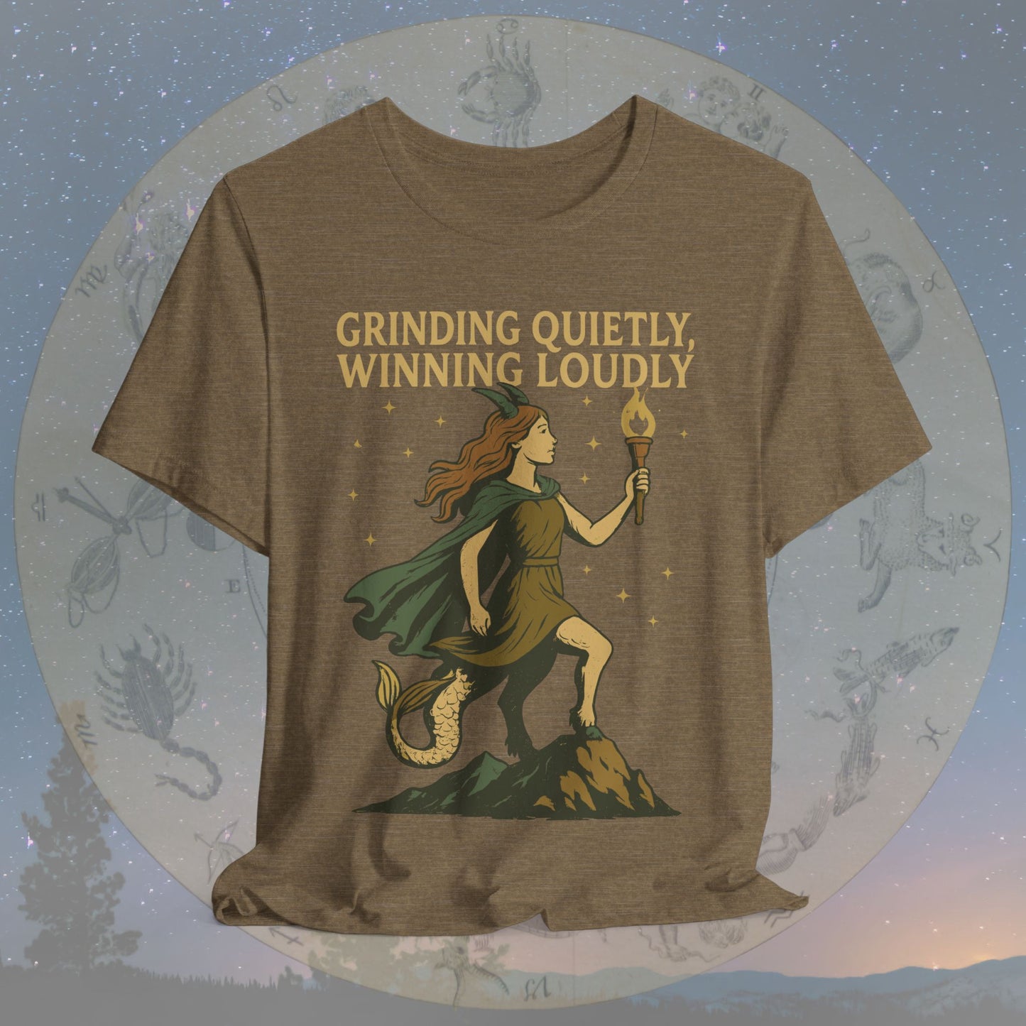 Ambitious Capricorn Grinding Quietly Winning Loudly T-Shirt