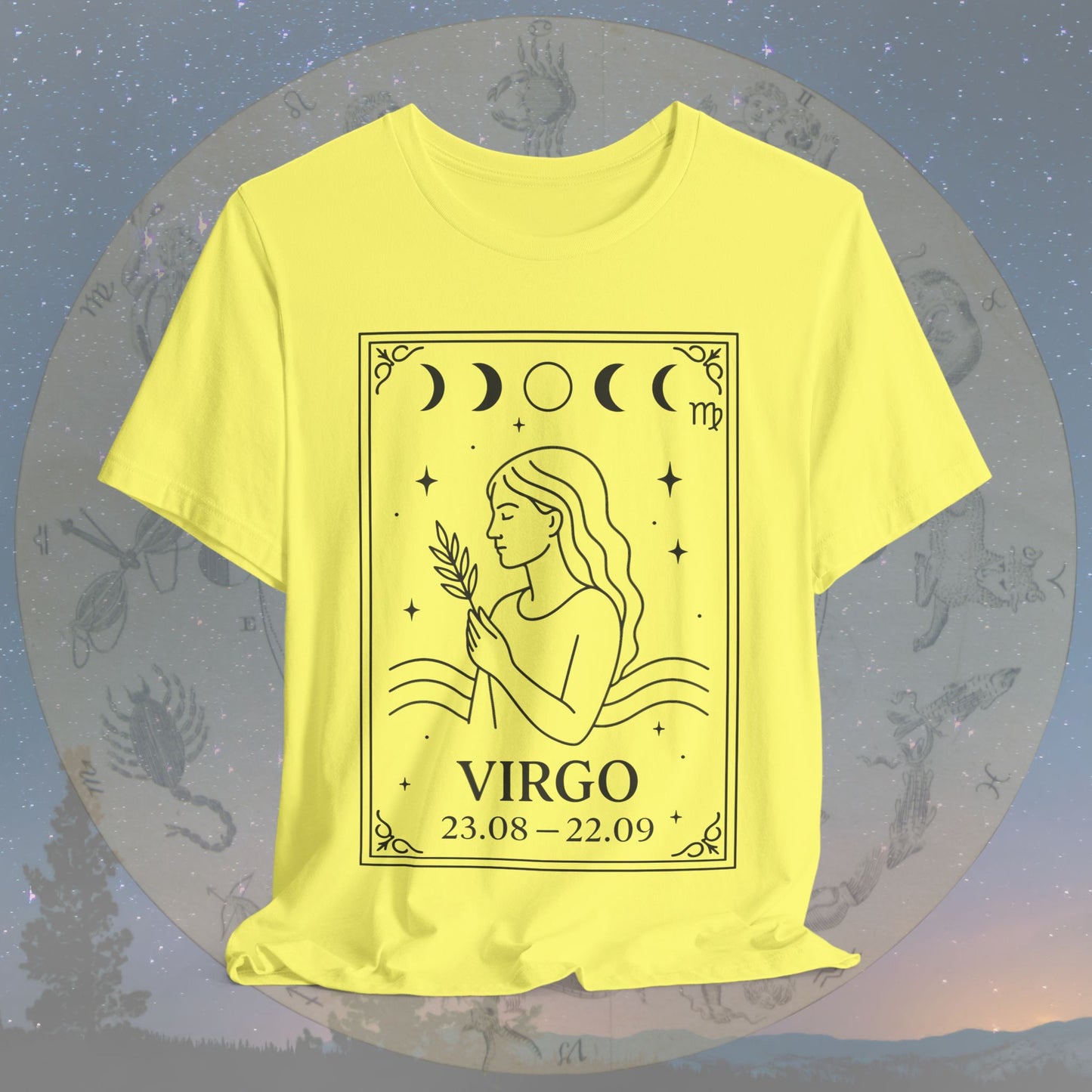 Minimalist Virgo Zodiac T-Shirt