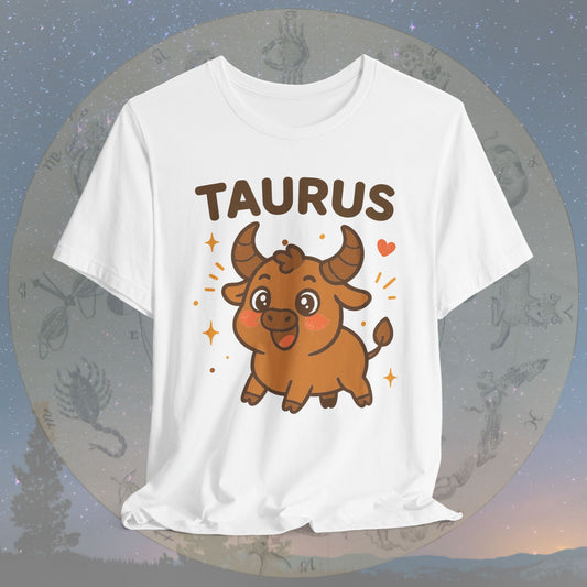 Kawaii Gentle Taurus Zodiac Sign T-Shirt