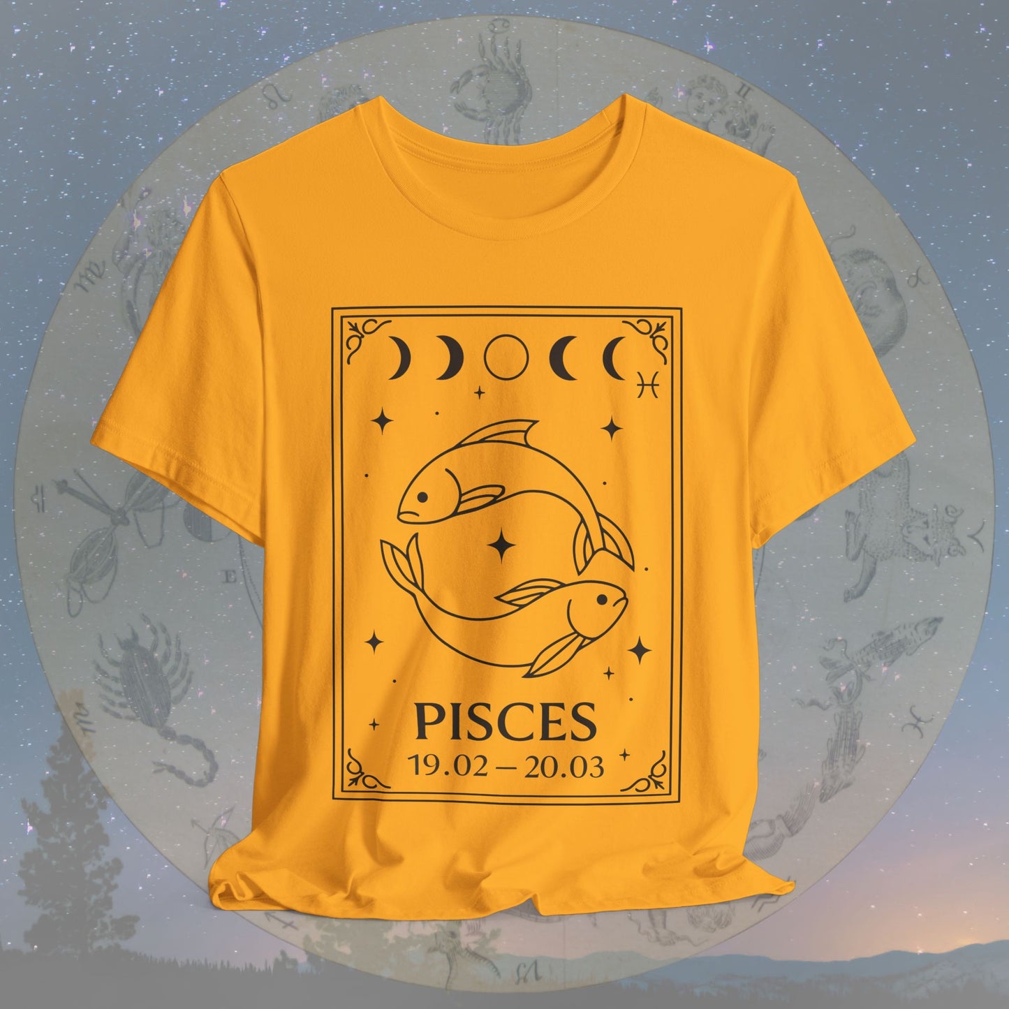 Minimalist Pisces Zodiac T-Shirt