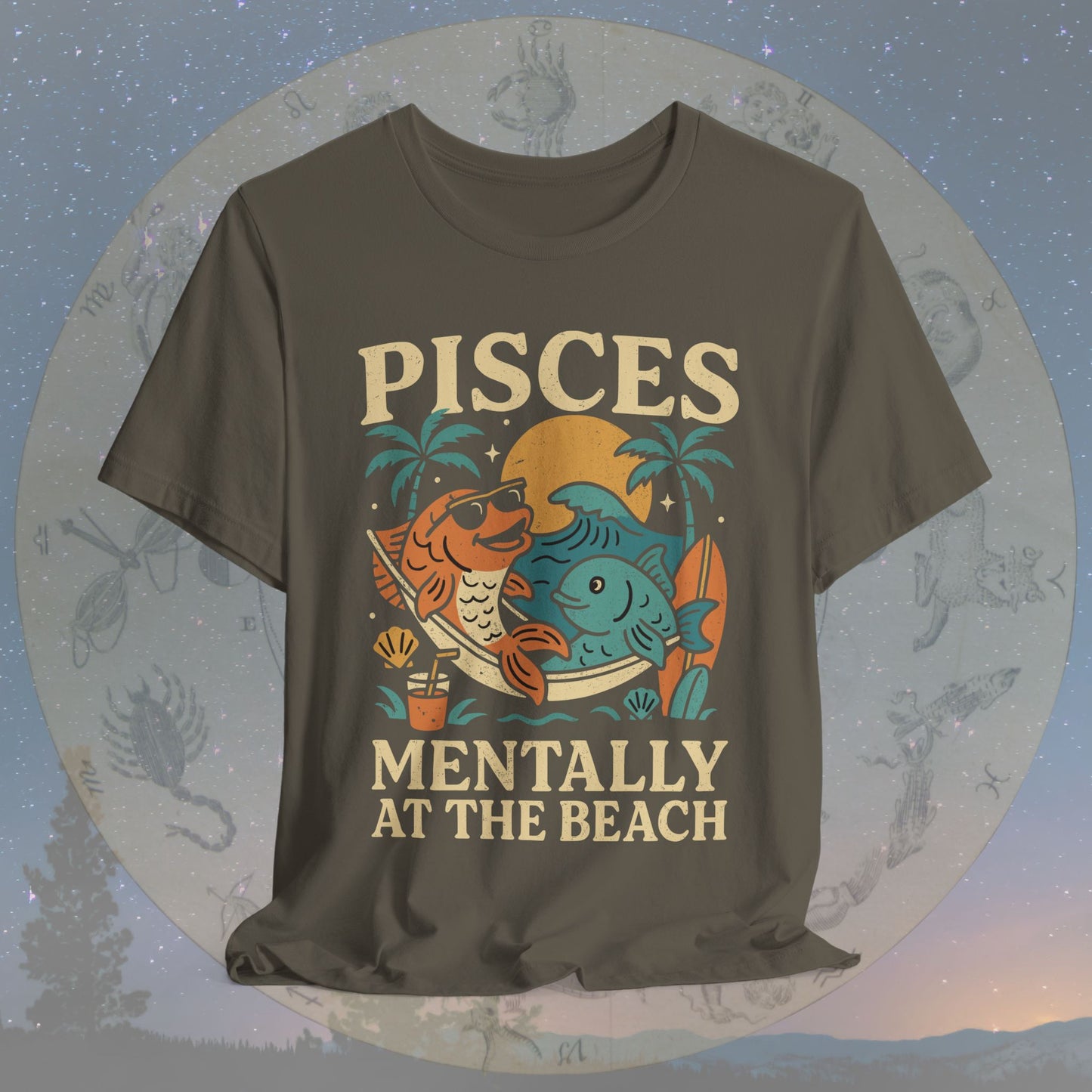 Pisces Mentally at the Beach T-Shirt