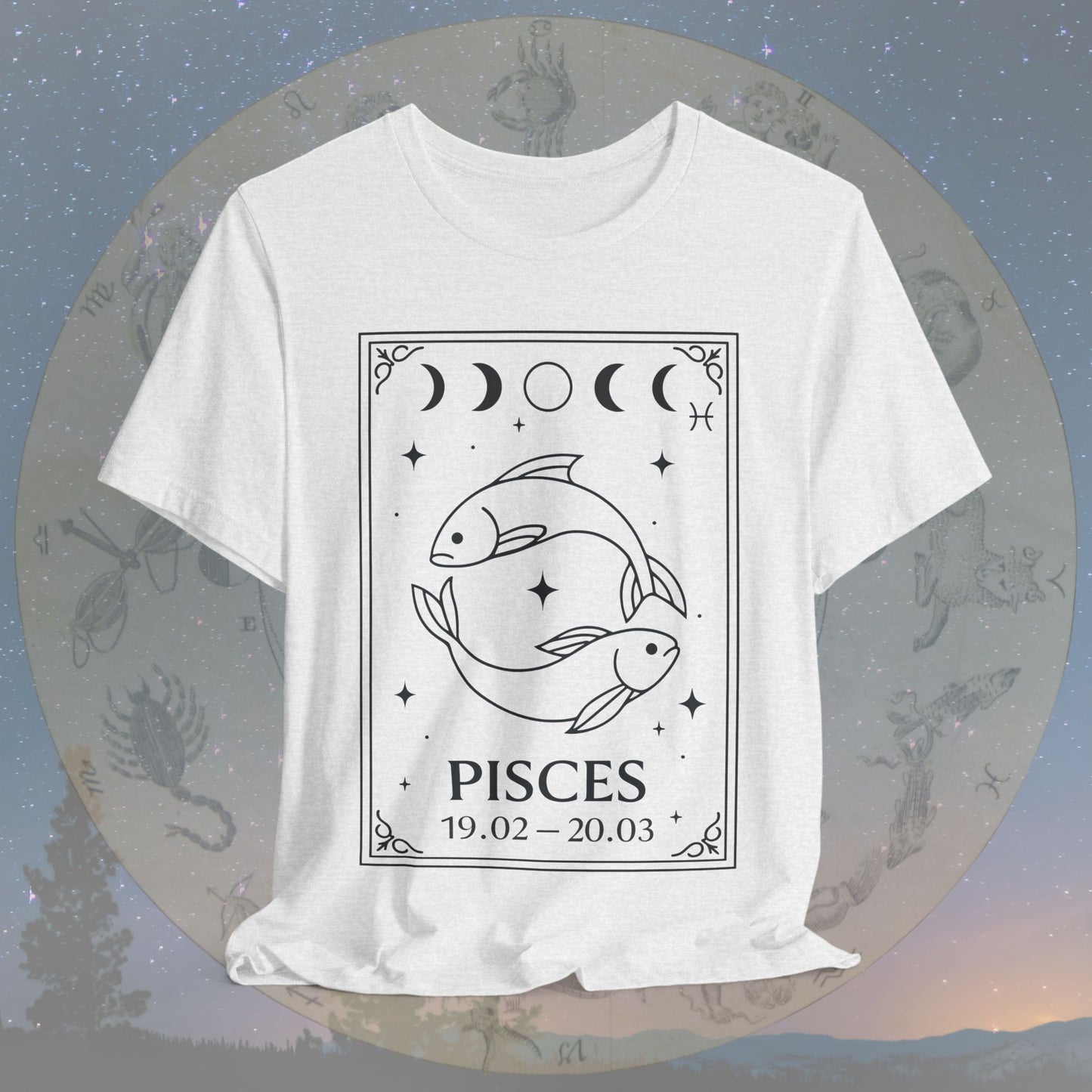 Minimalist Pisces Zodiac T-Shirt