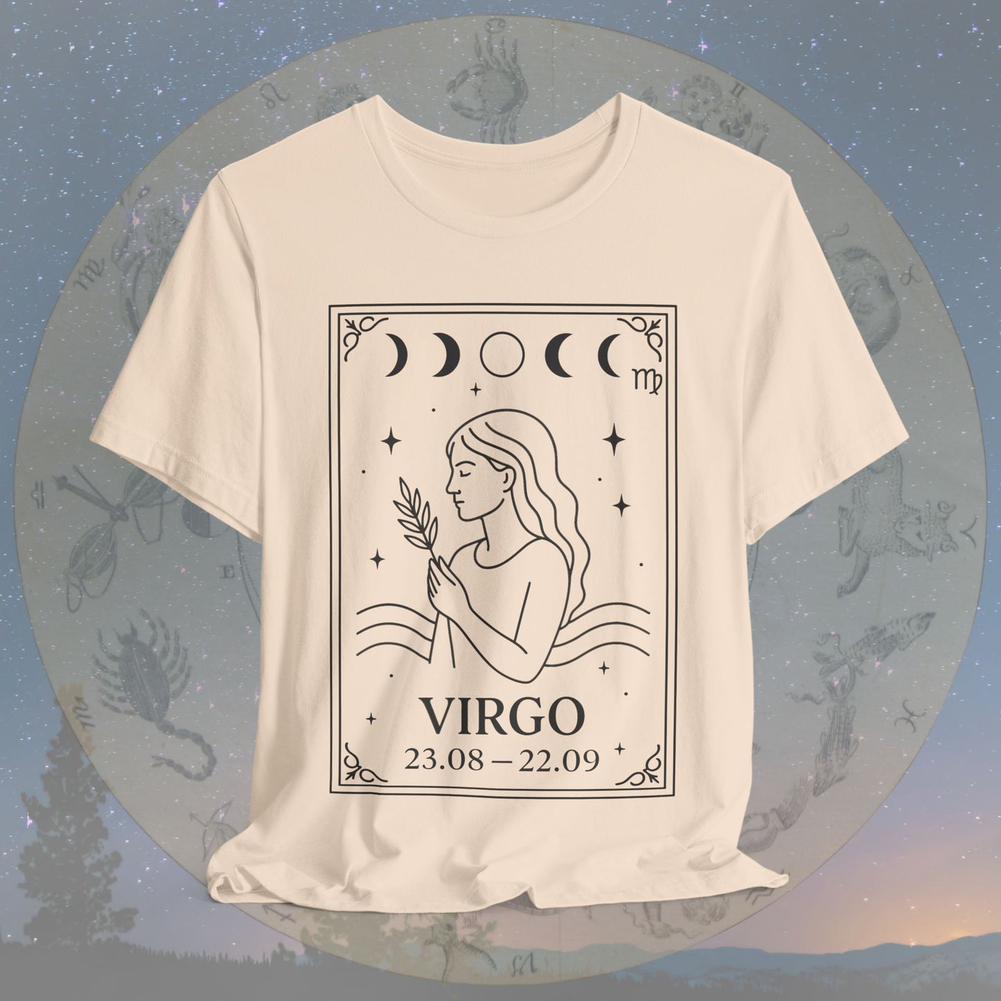 Minimalist Virgo Zodiac T-Shirt
