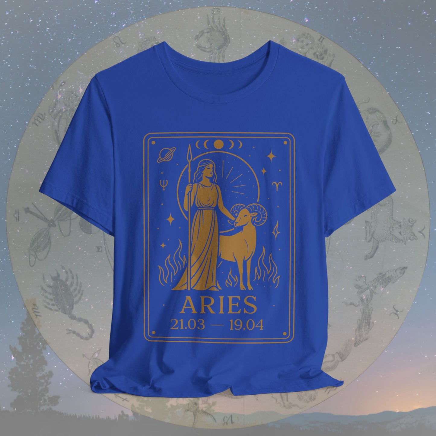 Mystic Fire Aries Zodiac T-Shirt