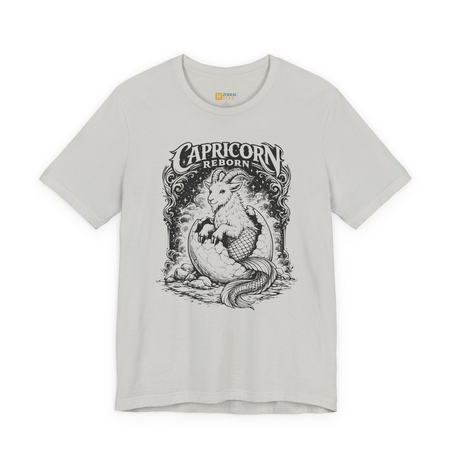 Capricorn Reborn T-Shirt – Artistic Sea Goat Zodiac Design Tee