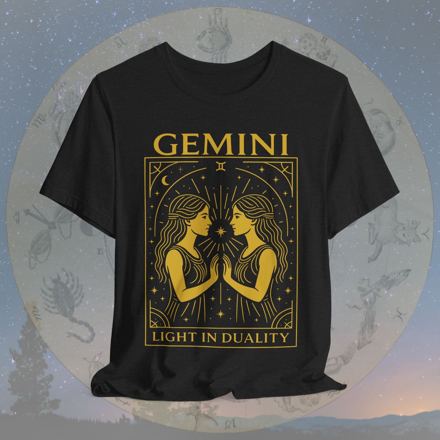 Radiant Light in Duality Gemini T-Shirt