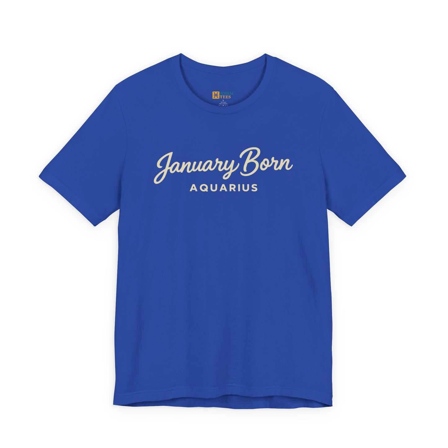 January Born Aquarius T-Shirt – Minimal Zodiac Birthday Tee