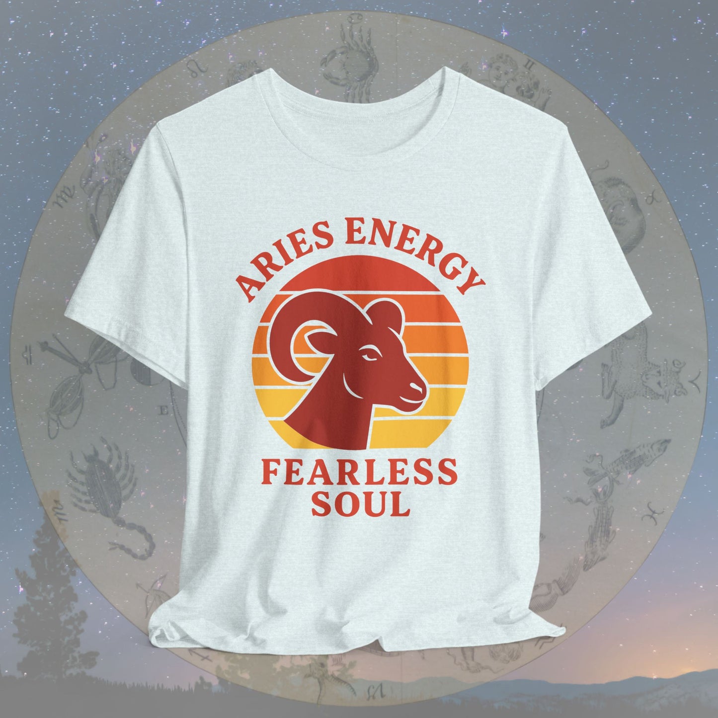 Retro Sunset Fearless Aries Energy T-Shirt