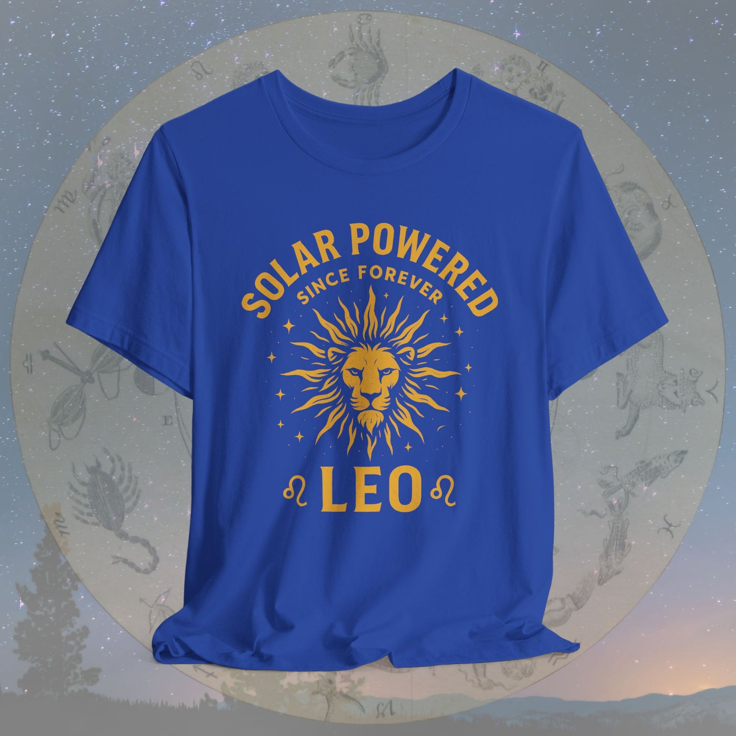 Solar Powered Leo Zodiac Sign T-Shirt
